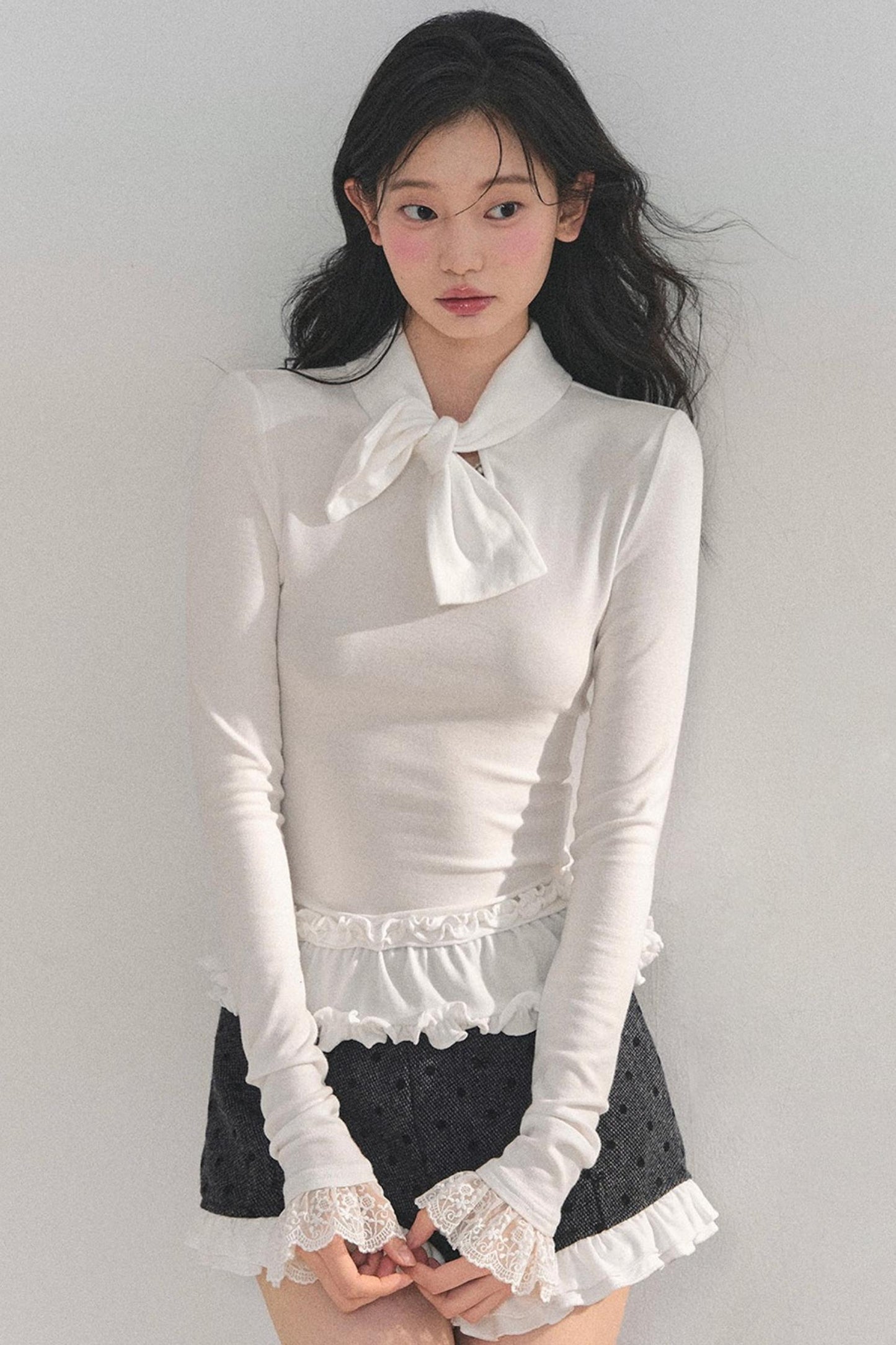 Memory's Reef Wool Polka Dot Suit Set-Up