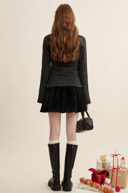 Vintage Checkered Cardigan