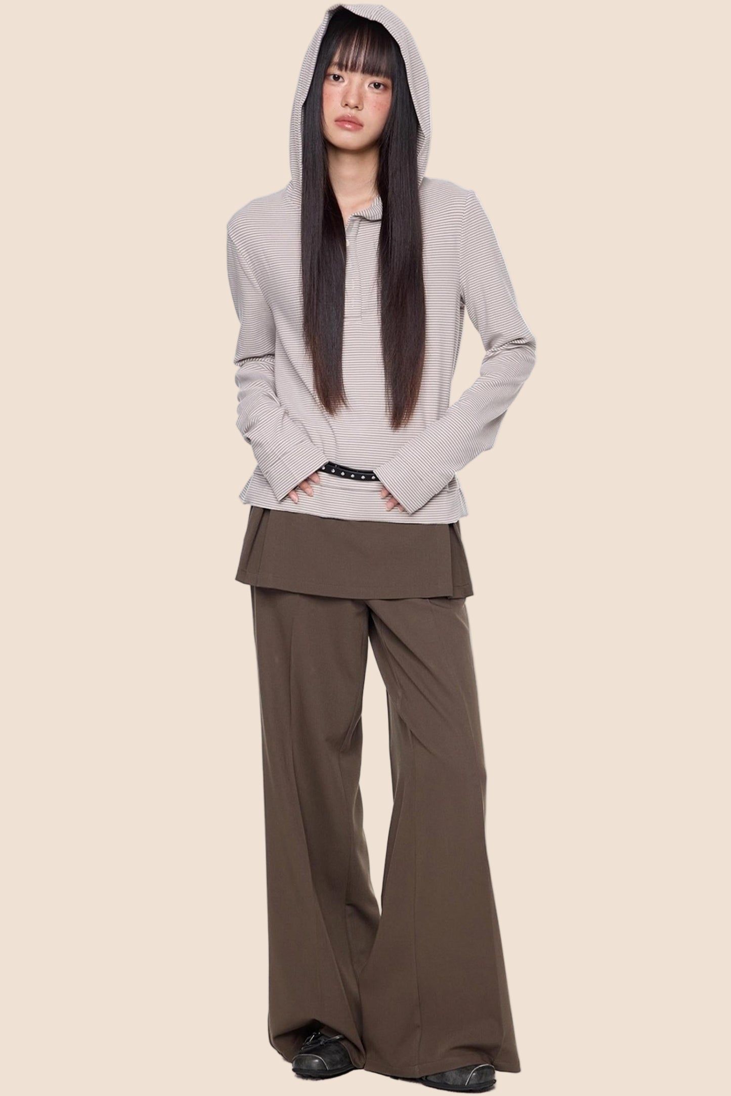 Embroidered Striped Long Sleeve Tee