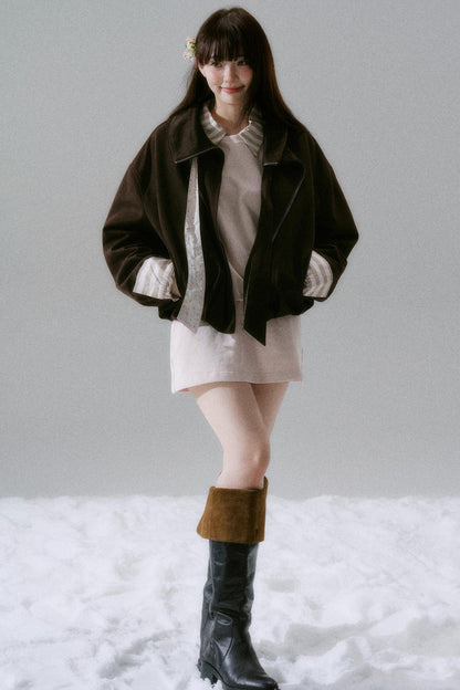 Caramel Croissant Patchwork Jacket