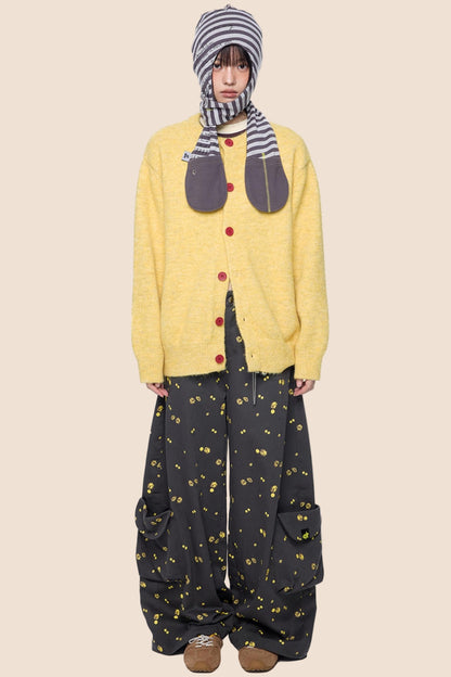 Fall Wool Button-Knitted Cardigan