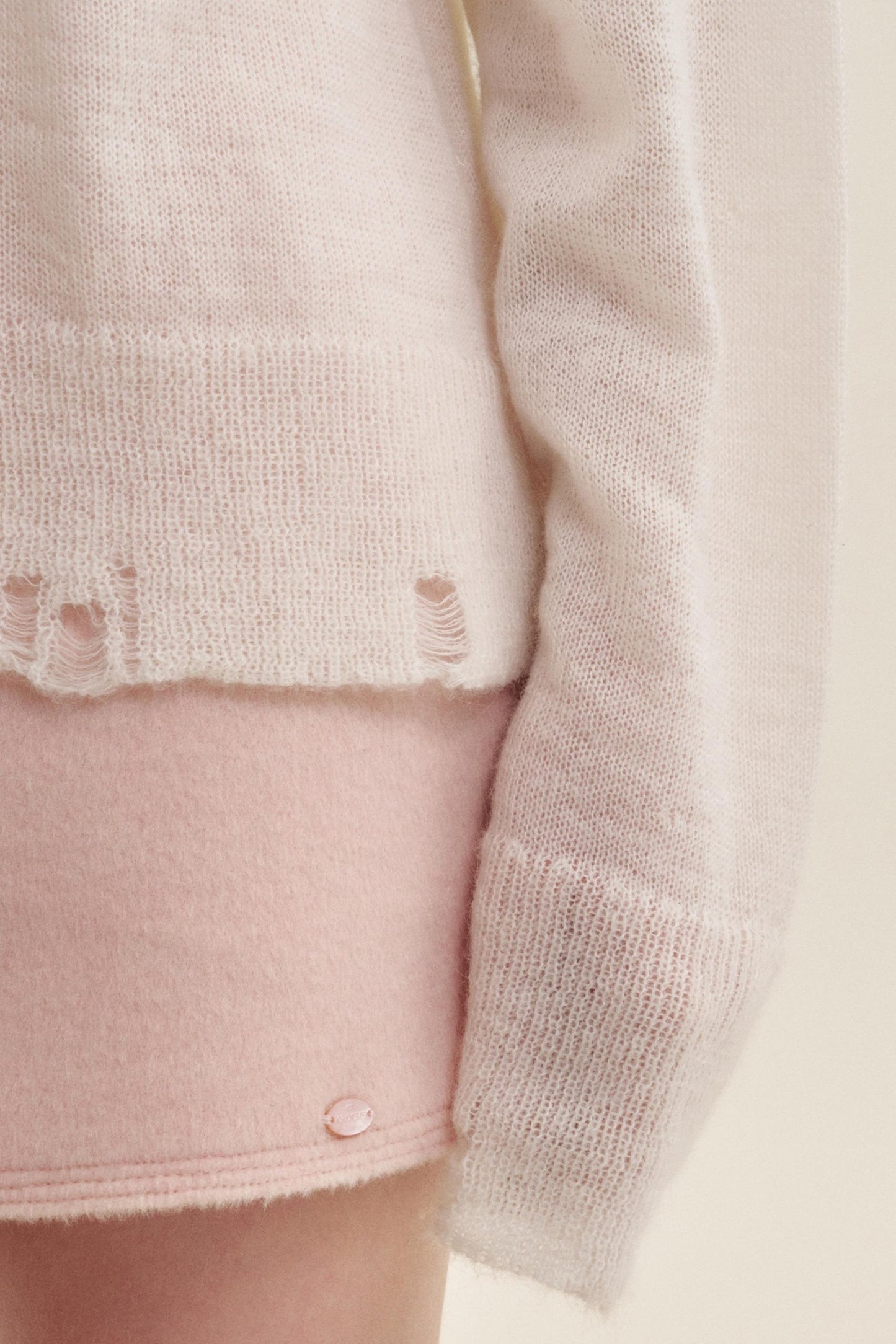 Colorful Mohair Floral Knit Sweater