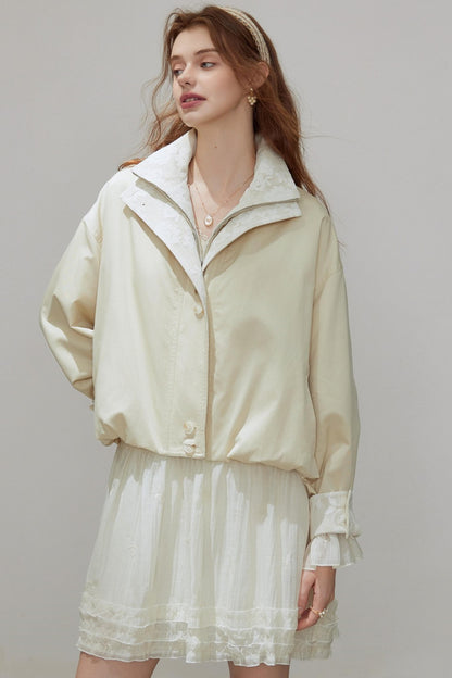 Lace Autumn Trench Coat