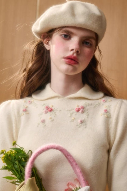 Wool Handmade Embroidered Sweater