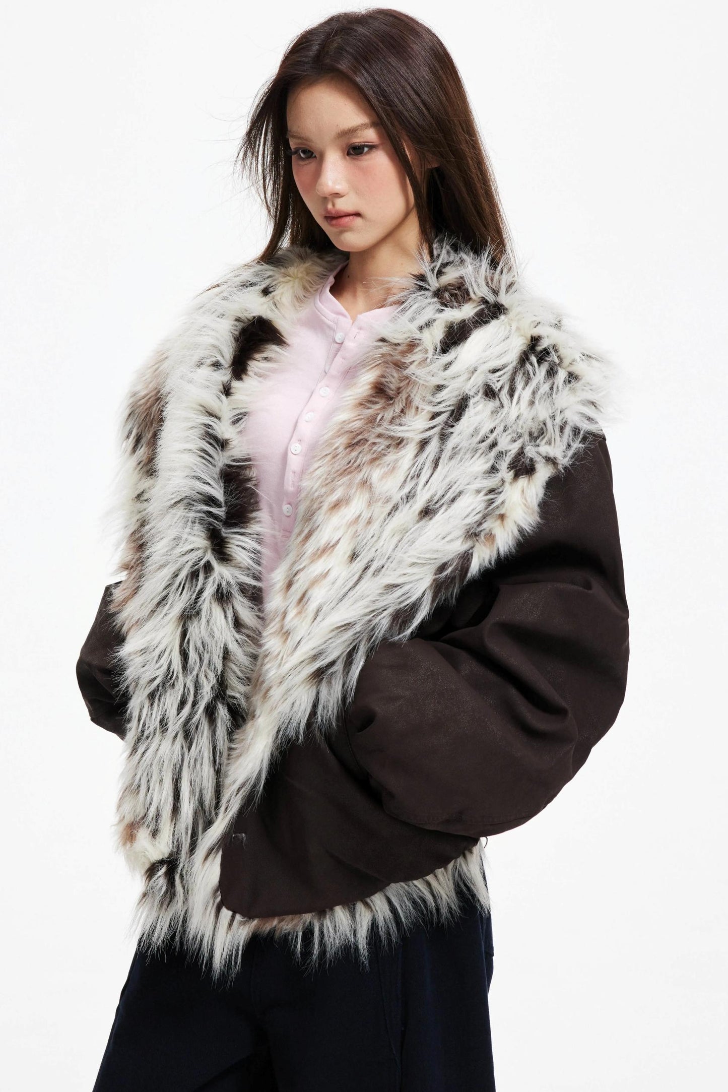 Winter Luxe Fur Collar Jacket