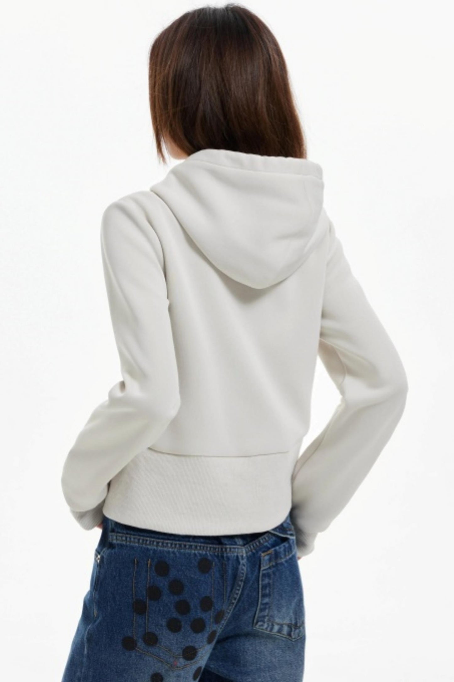 Diamond Plaid Hooded Waist Jacket