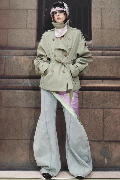 Classic Stand-Up Collar Trench Coat