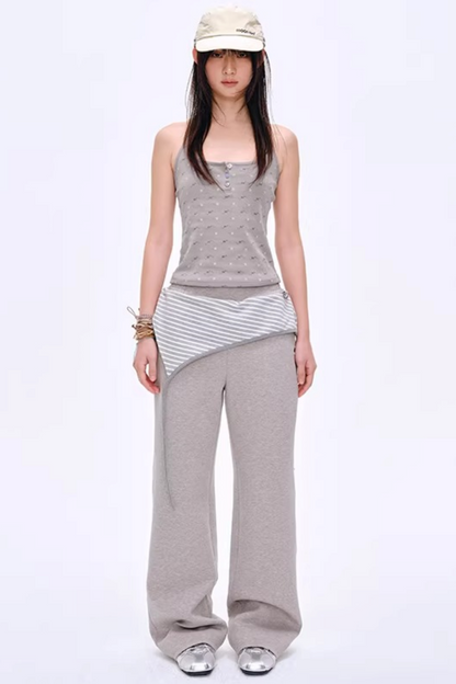 Retro U-Neck Slim-Fit Top