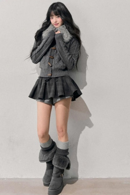 Knit Horn Button Cardigan