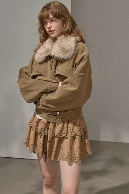 Cascading Vintage Short Skirt