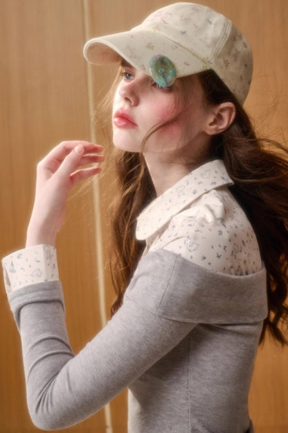 Milky Way Print Top and Skirt Set-Up