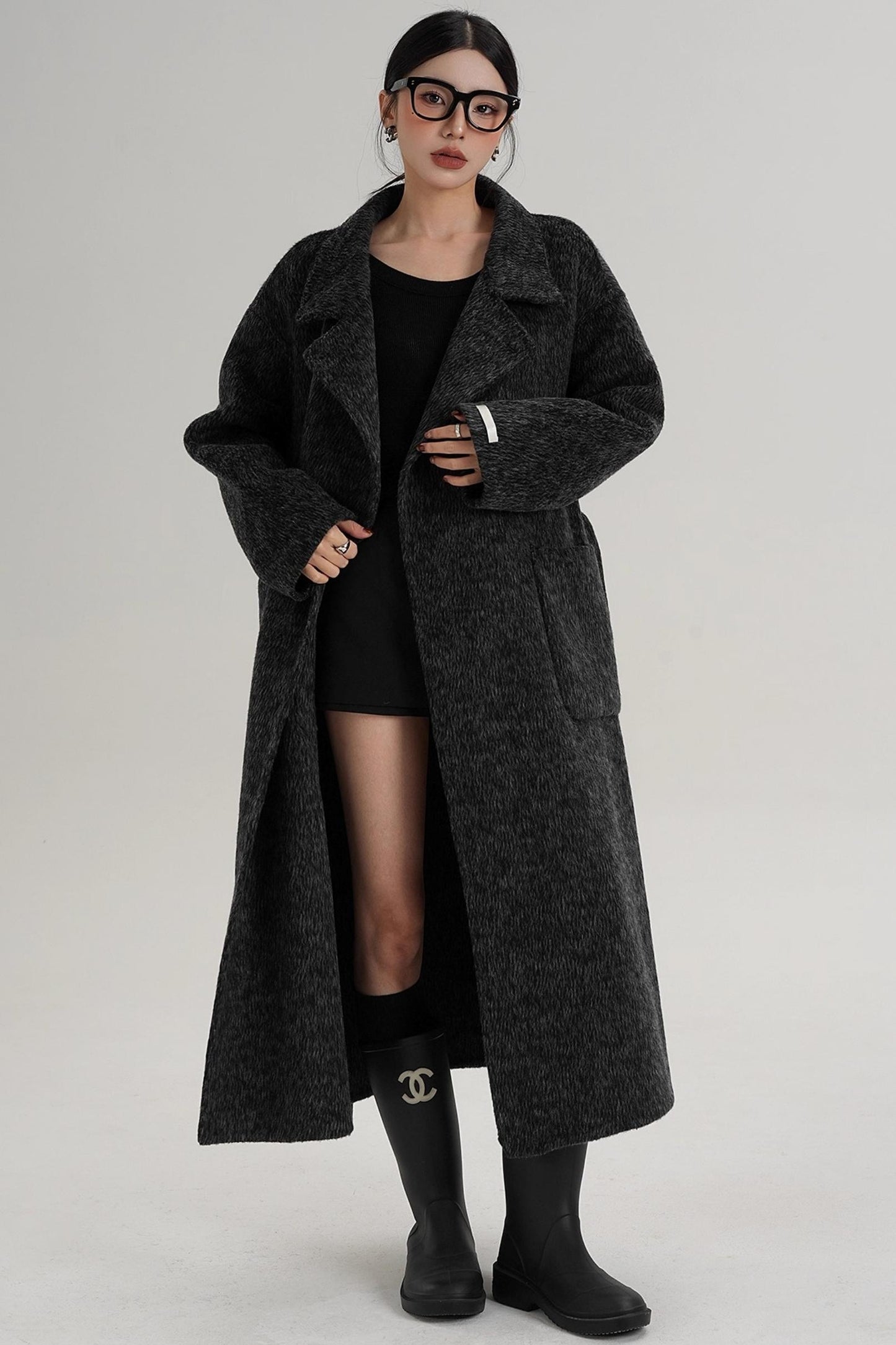 Elegant High-Neck Wool Coat