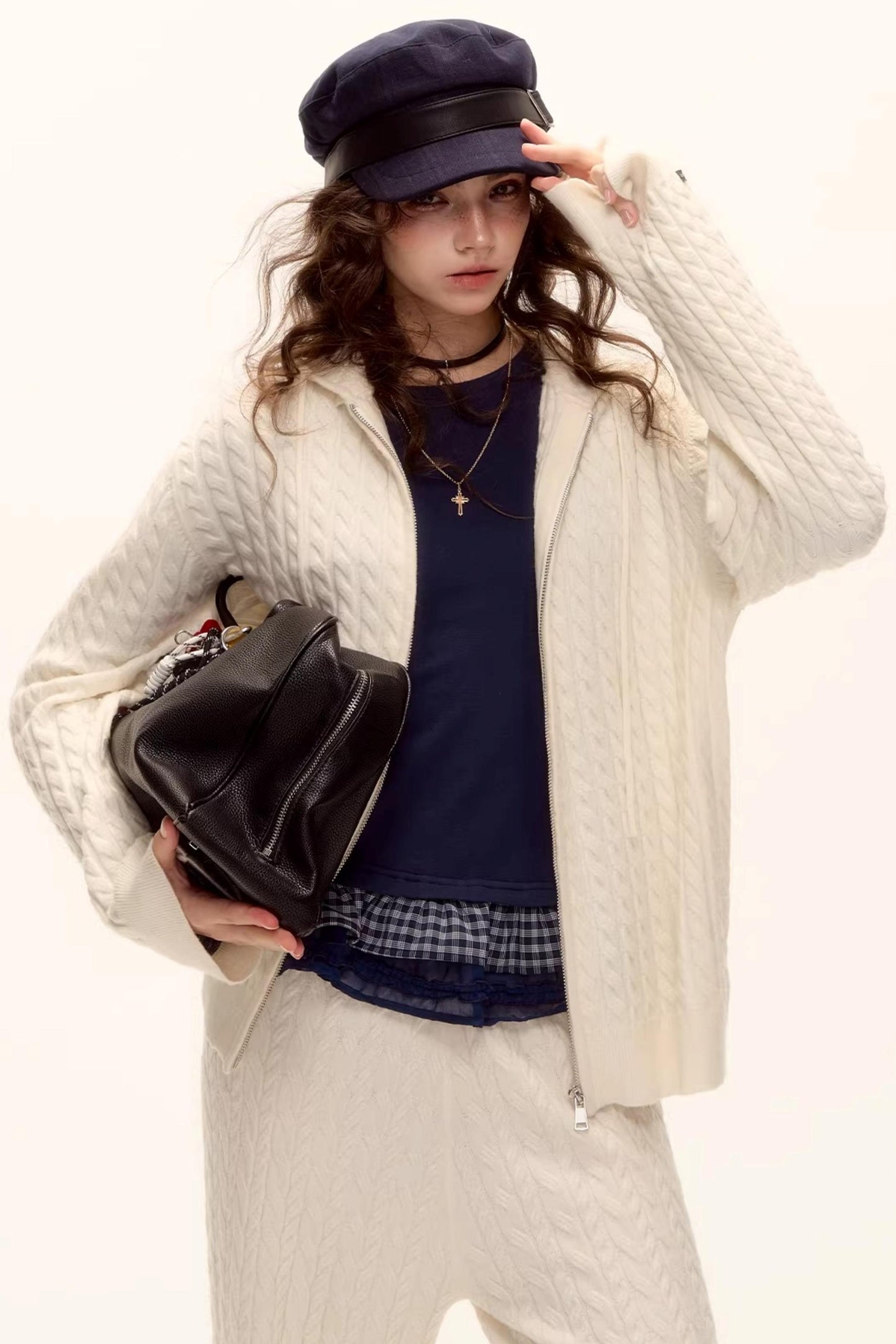 Knitted Jacket Pants Set-Up