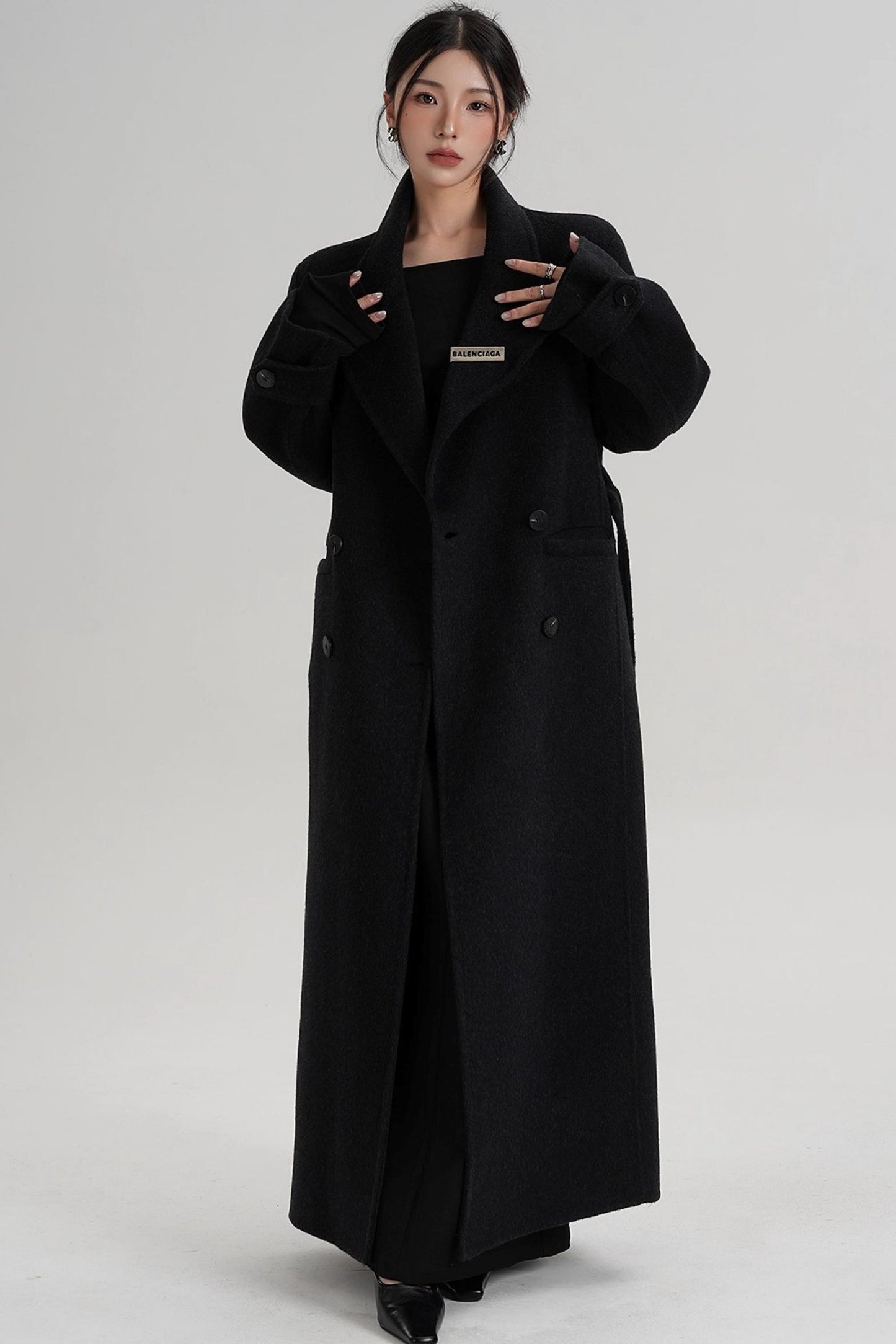 Temperament Long Wool Coat