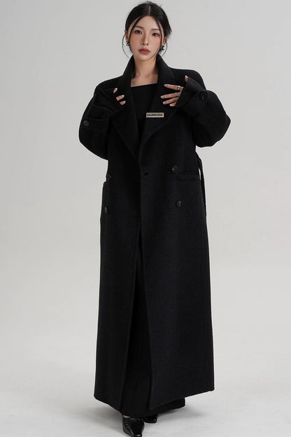Temperament Long Wool Coat