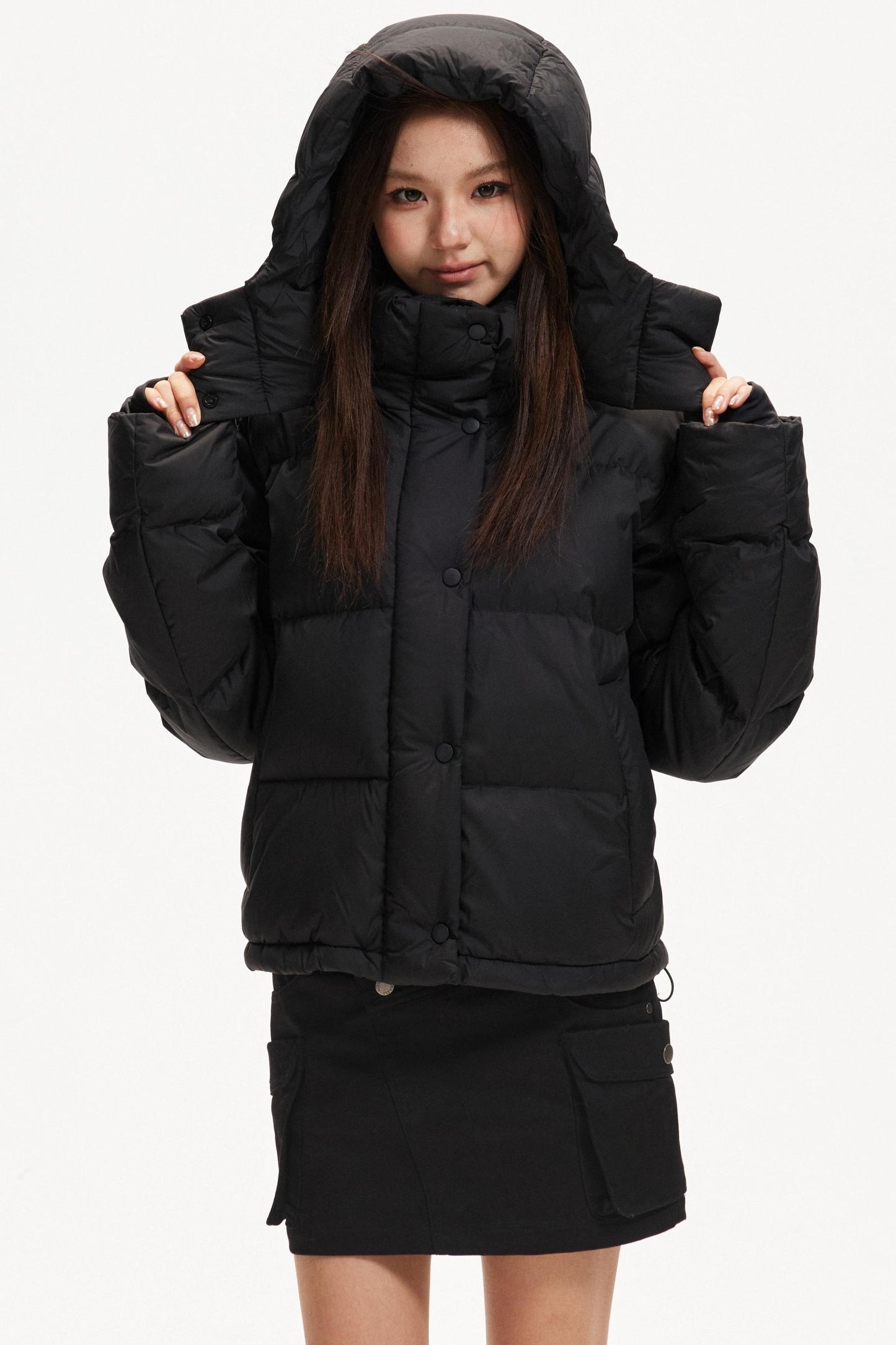 Hooded White Duck Down Jacket