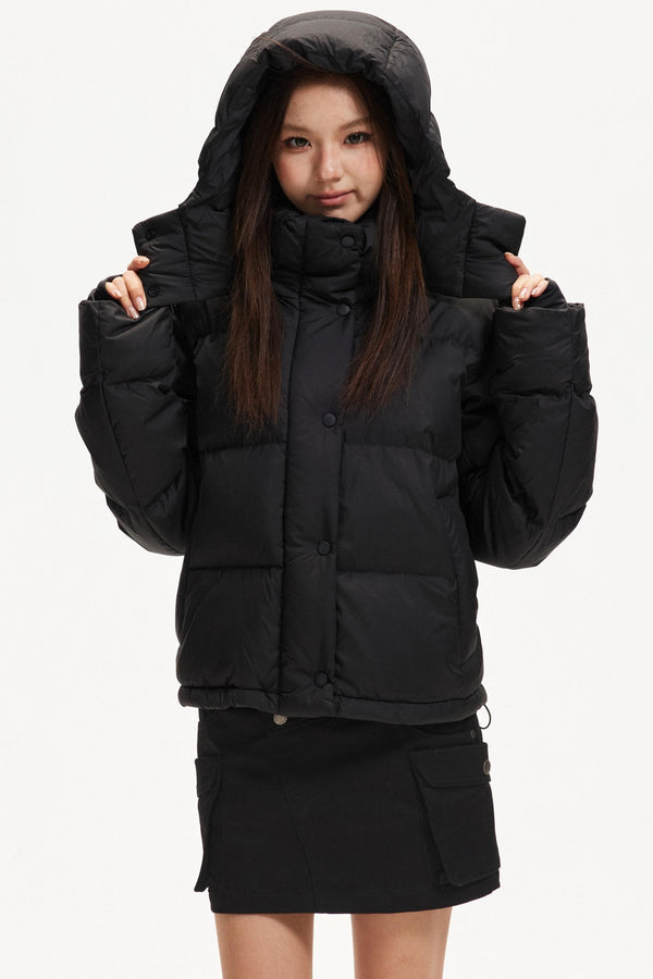 Hooded White Duck Down Jacket