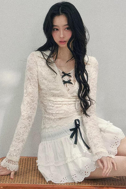 Blurred Focus Lace Top