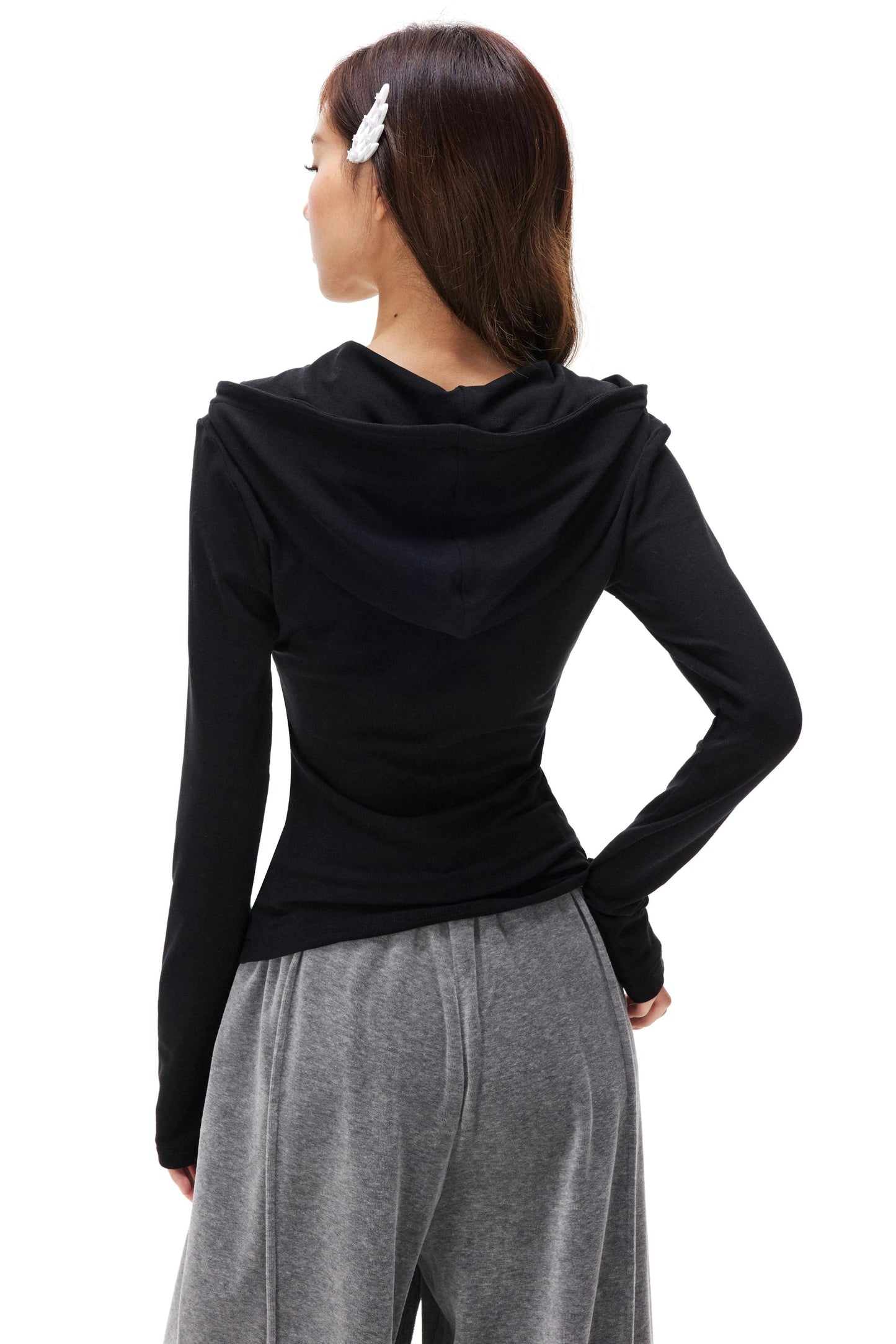 Lyocell Tencel Slim Hooded Top