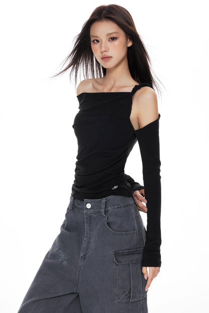 Twisted Pleated Knitted Top