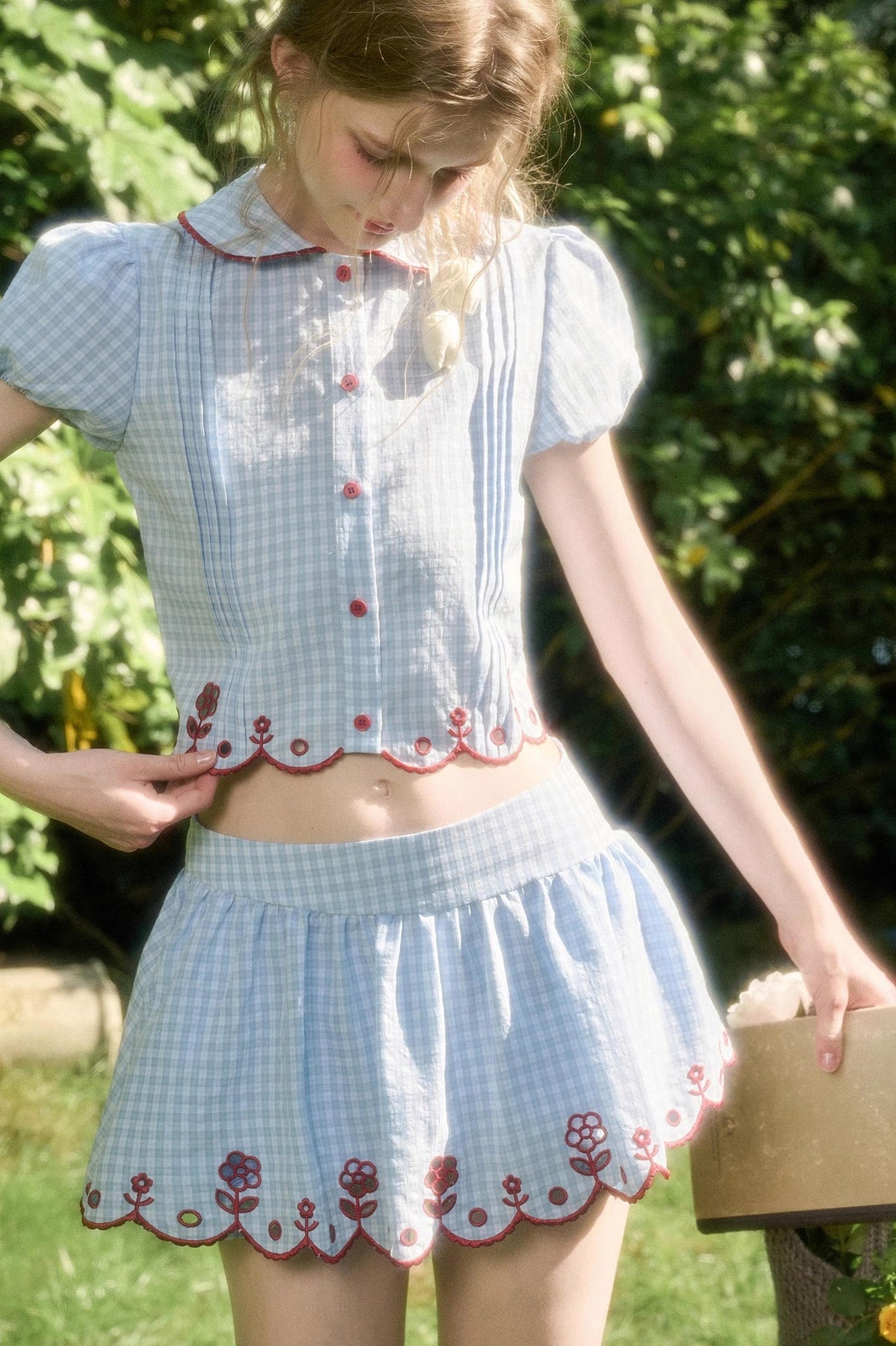 Pure Lace Airy Shirt Set-Up