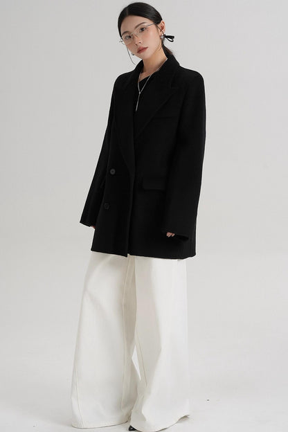 Medium-Length Temperament Wool Coat