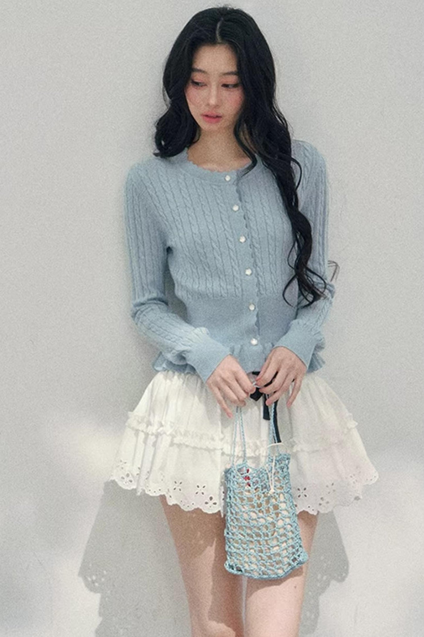 Pearl Soft Ode Ruffle Sweater