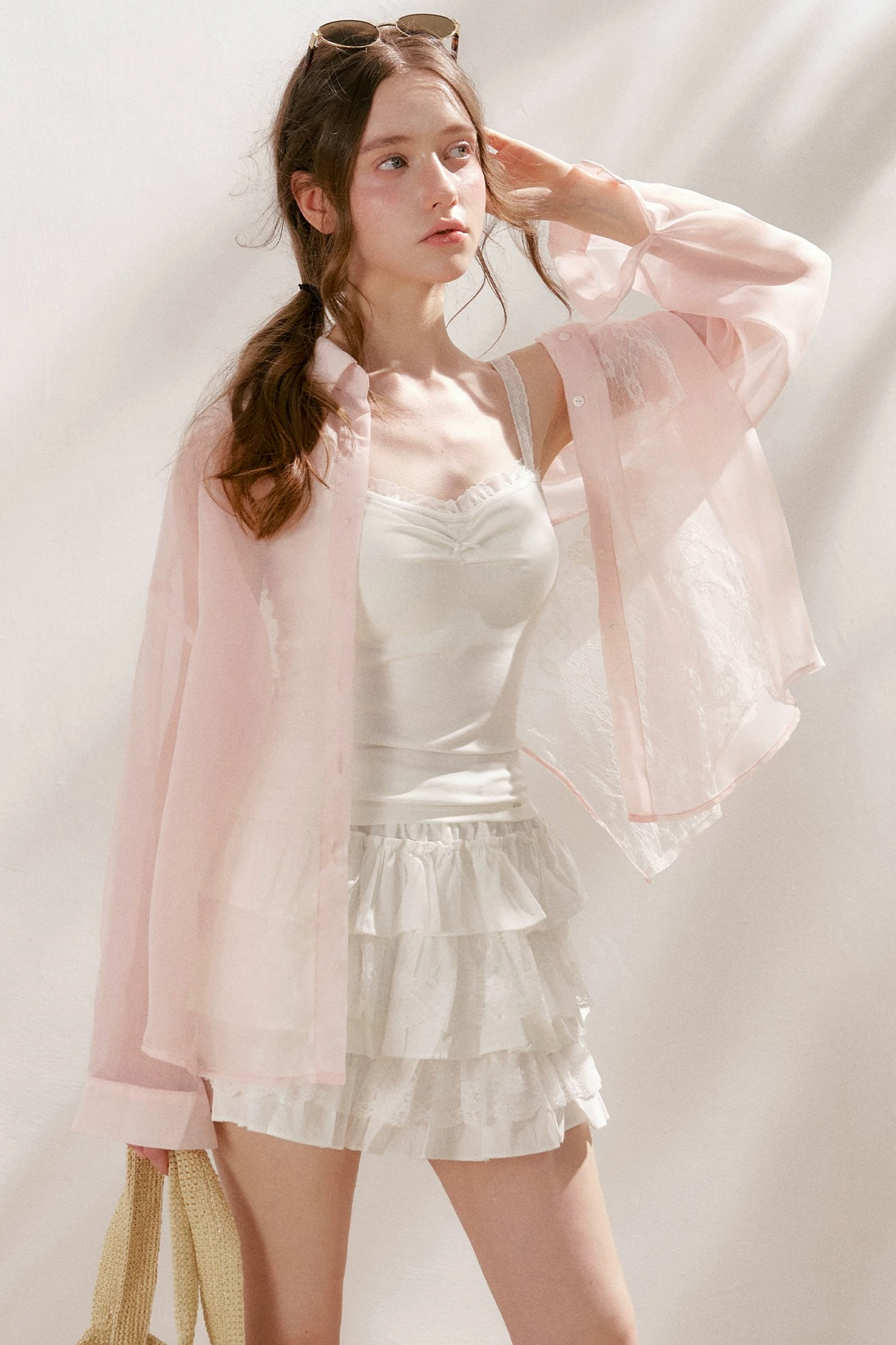 French Lace Sheer Blouse