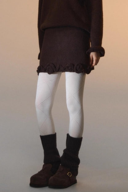 Stereo Rose Knit Sweater Set-Up