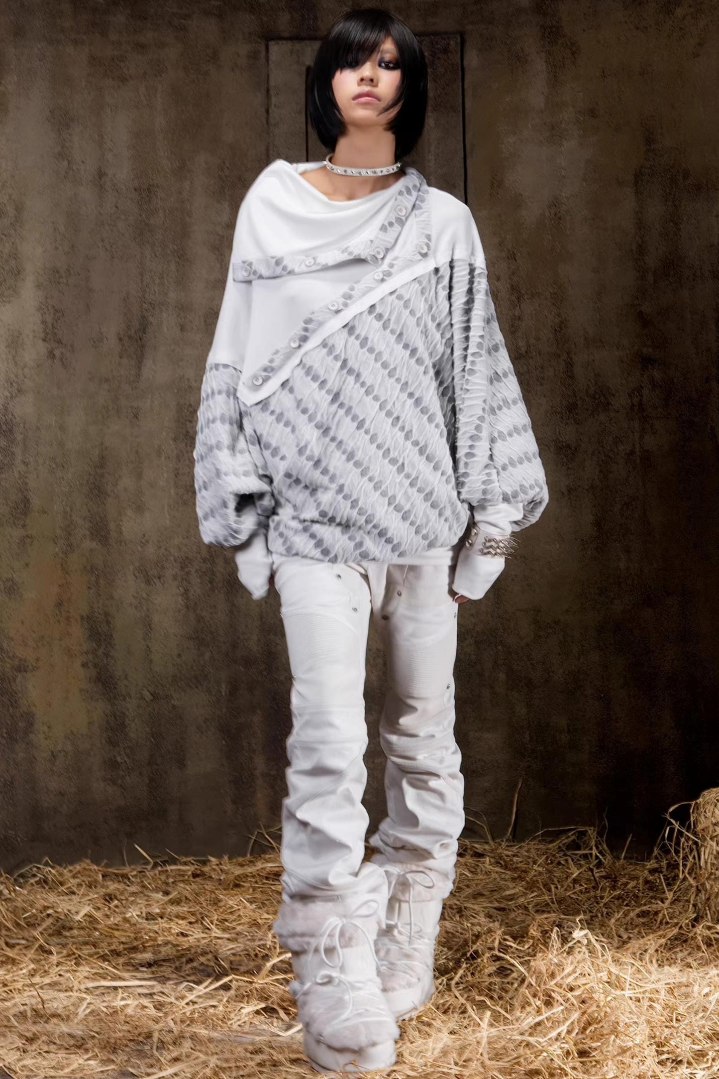 Stacked Collar Knit Top