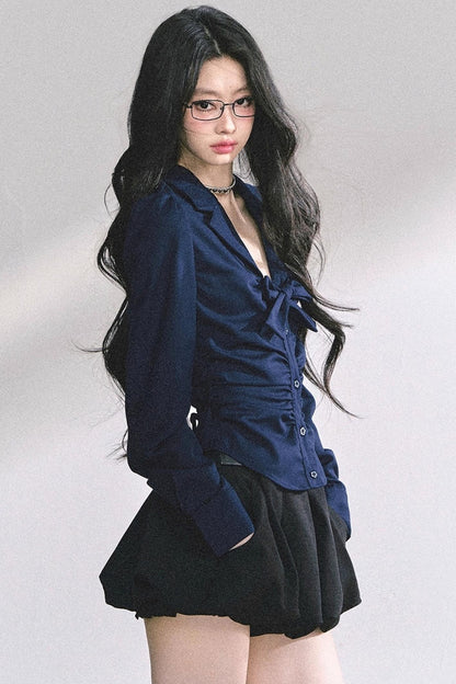 White Moonlight V-Neck Shirt