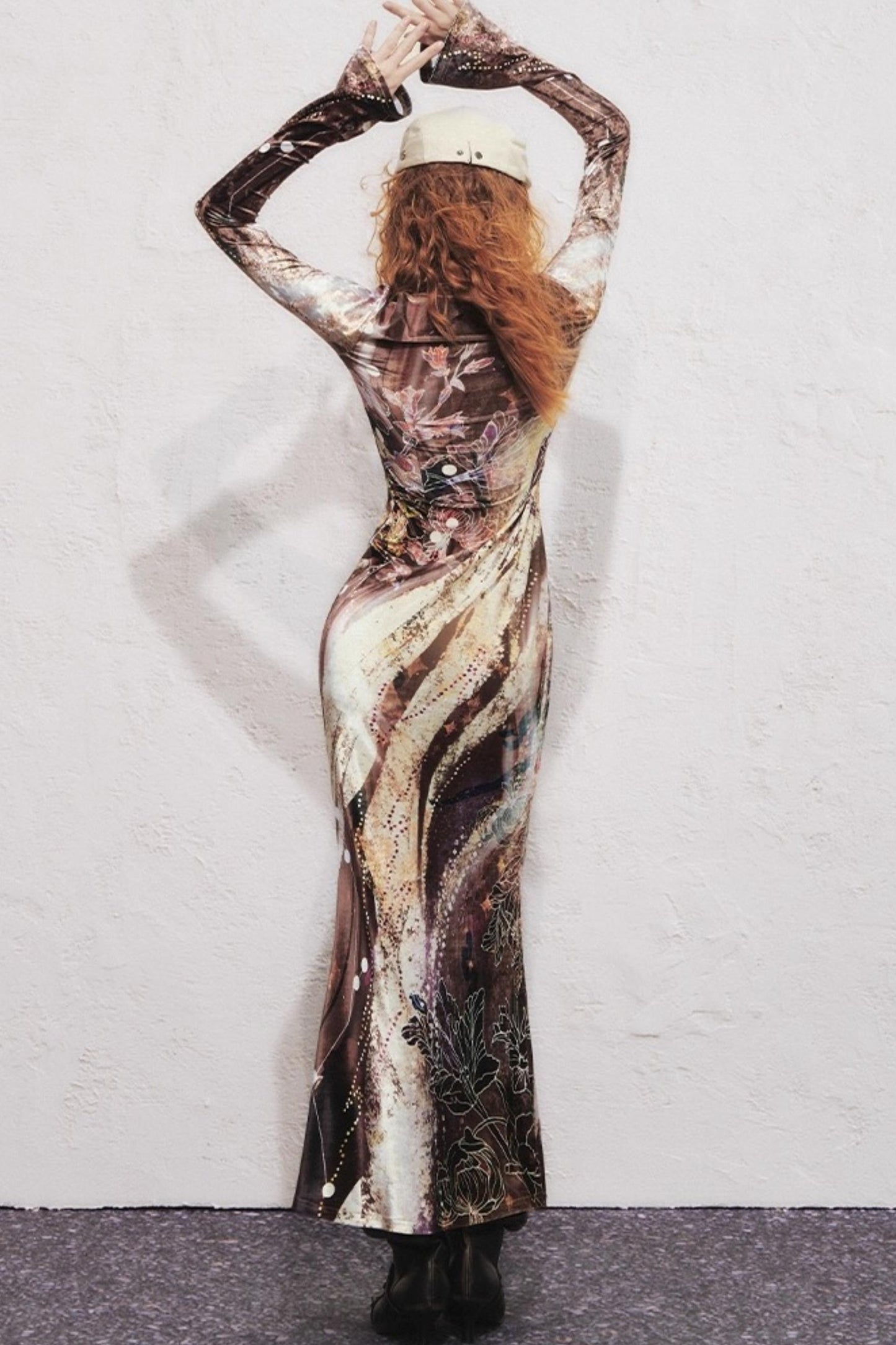 Velvet V-Neck Mermaid Dress