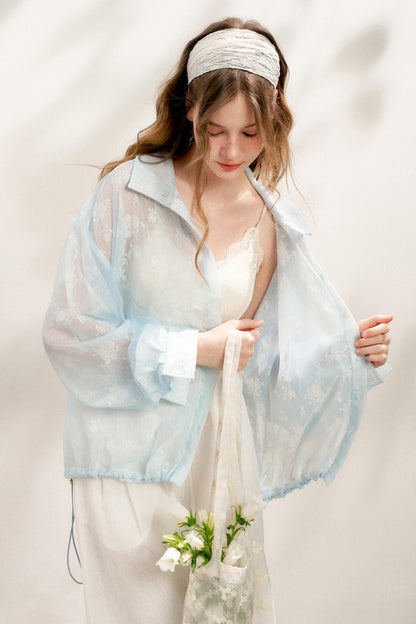 Lace Color-Block Jacket