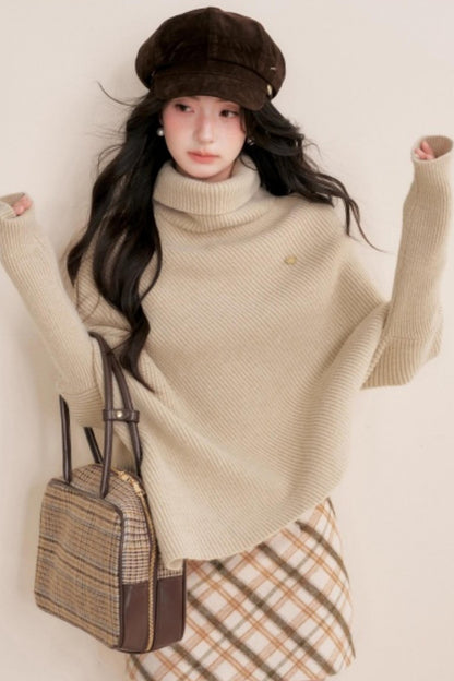 Retro Plaid Woolen Skirt