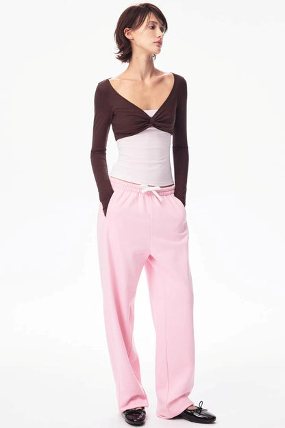 Color-Blocked Carrot Pants