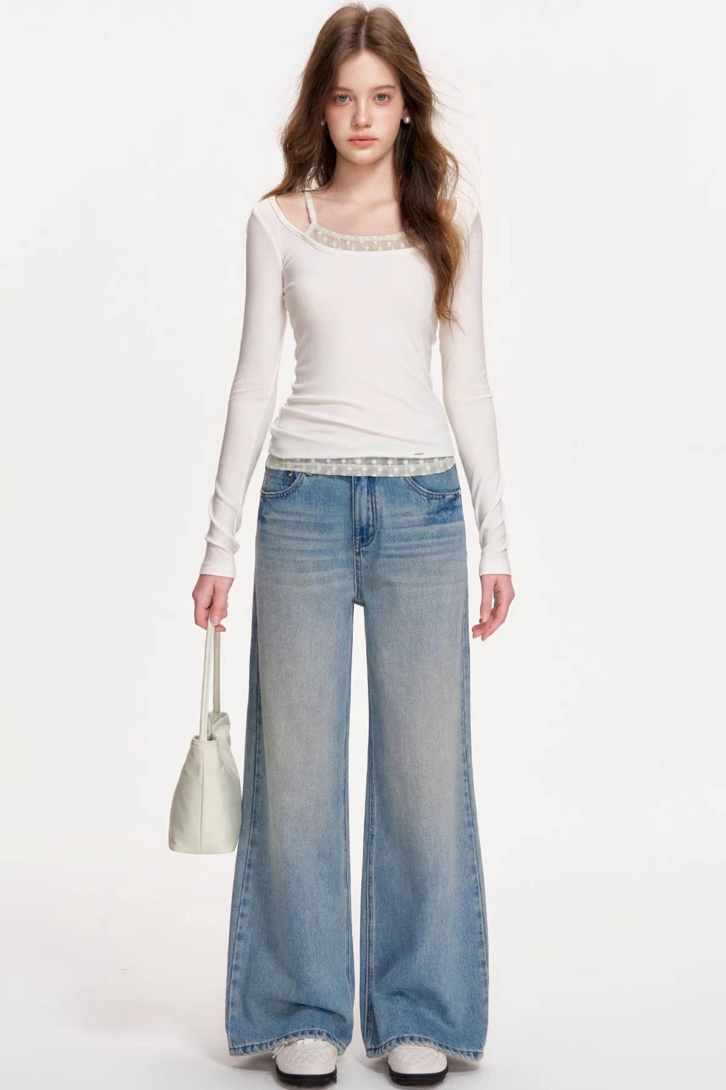 Custom-Dyed Wool Lace Top