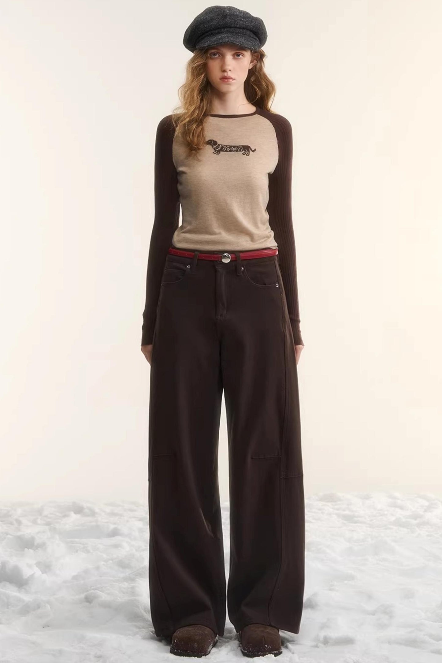 Wool Fair Isle Dachshund Top