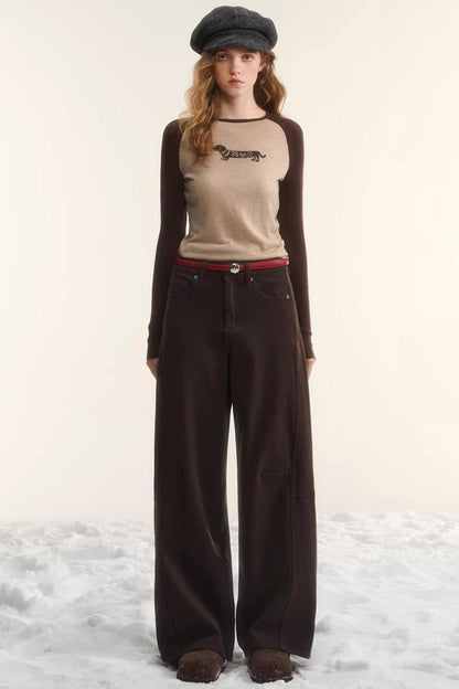 Wool Fair Isle Dachshund Top