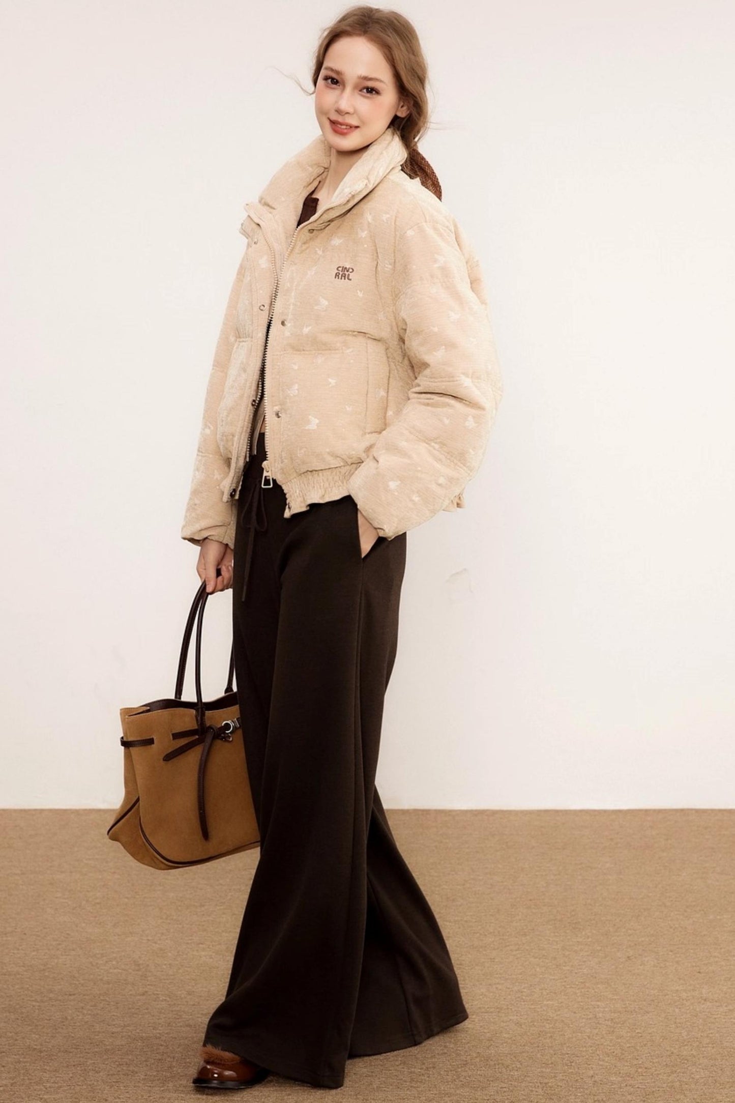 Wool Knit Wide-Leg Pants