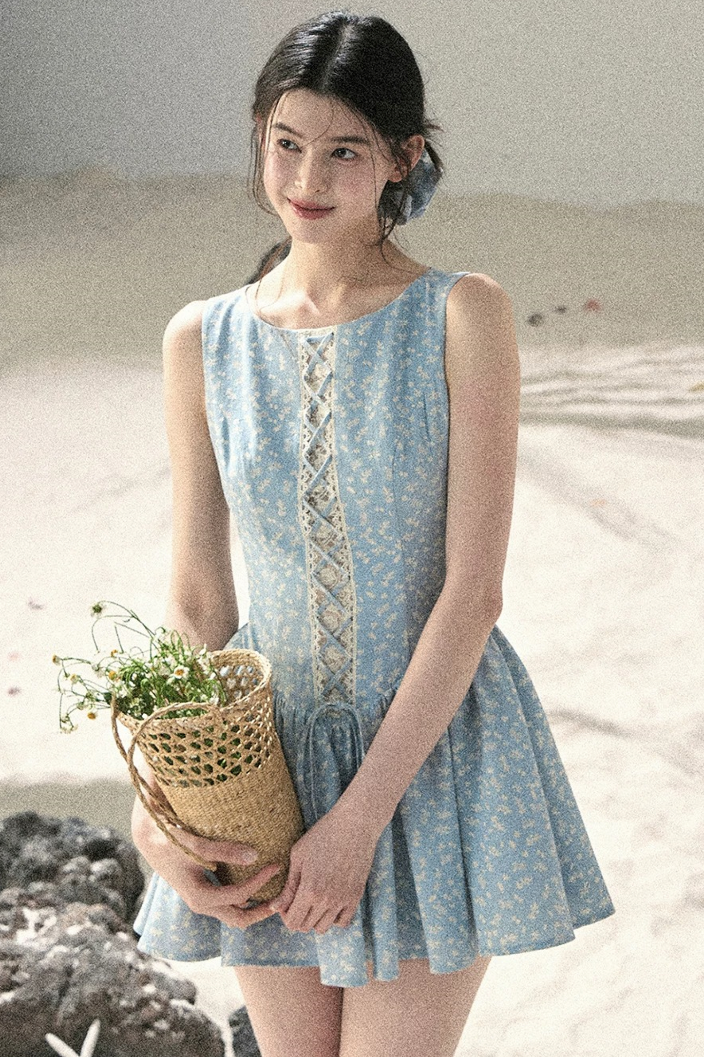 Sage Floral Lace Dress