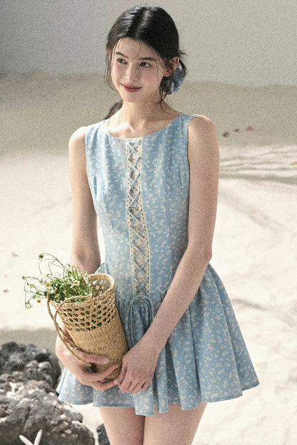 Sage Floral Lace Dress