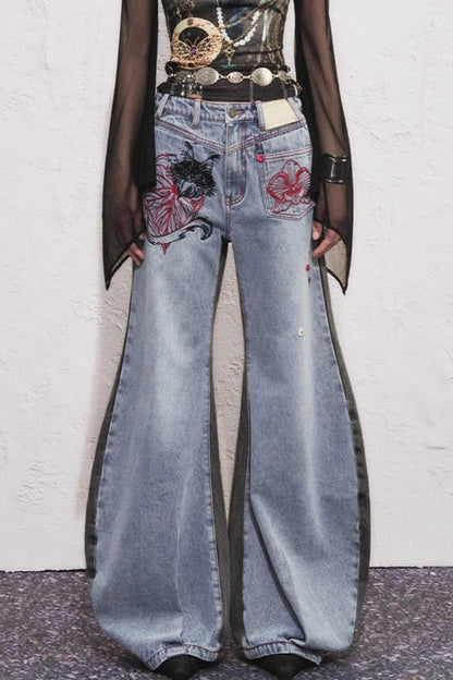 Asymmetrical Sickle Jeans