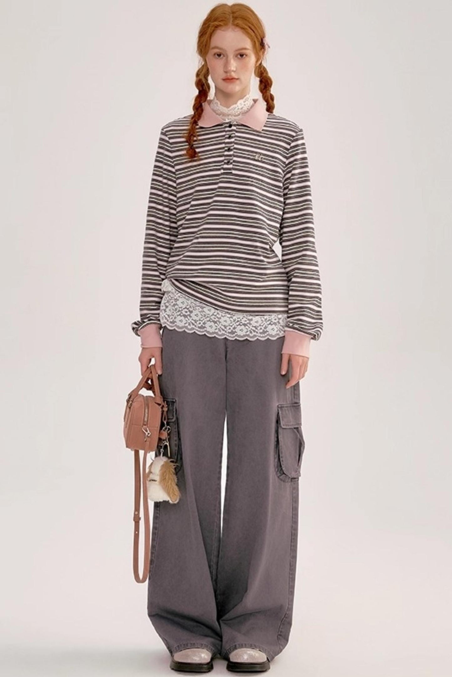 Retro Striped Polo Shirt