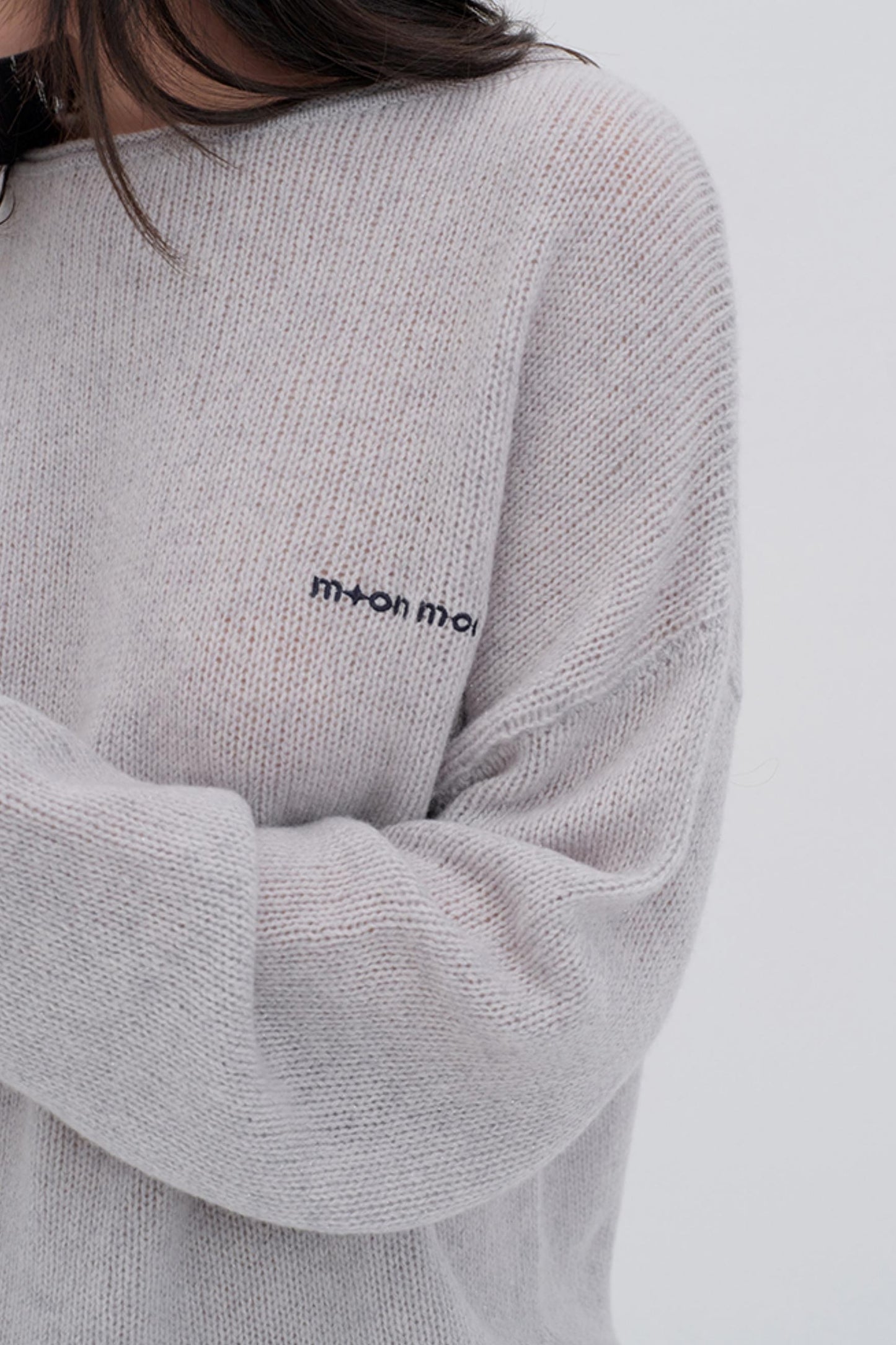 Glitter Wool Blend Knit Top