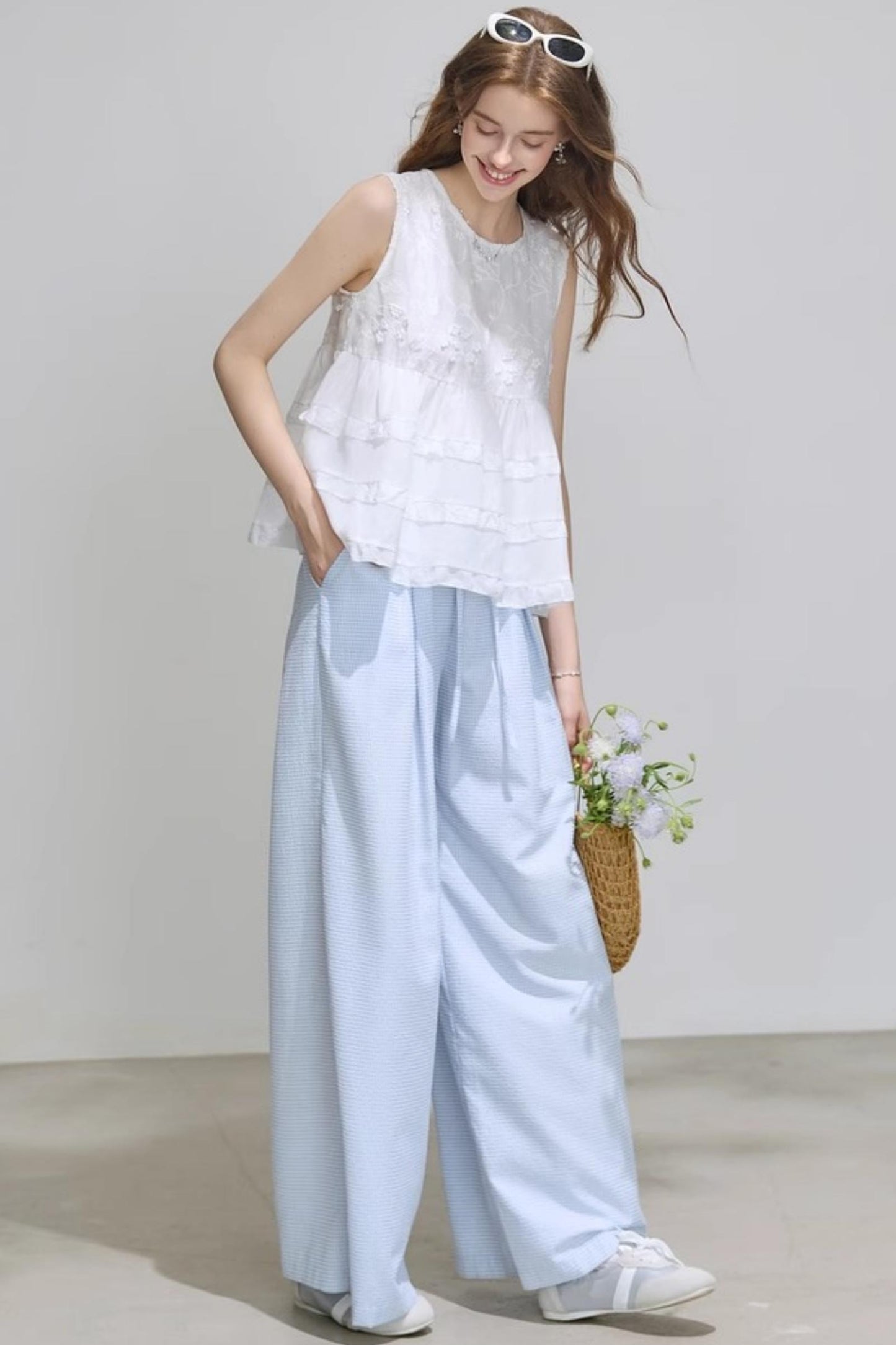 Summer White Embroidered Top