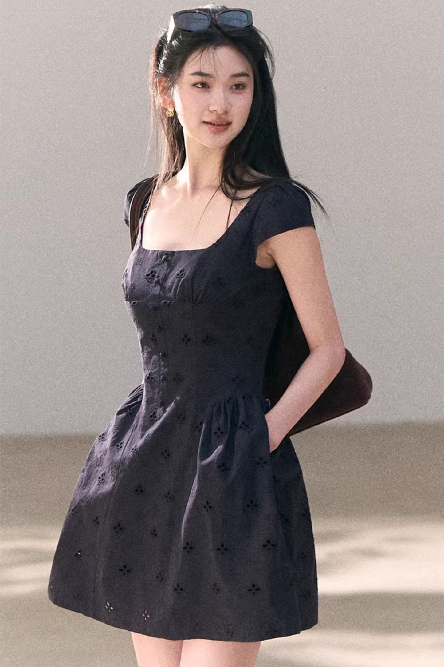 Pure Cotton Embroidered Dress