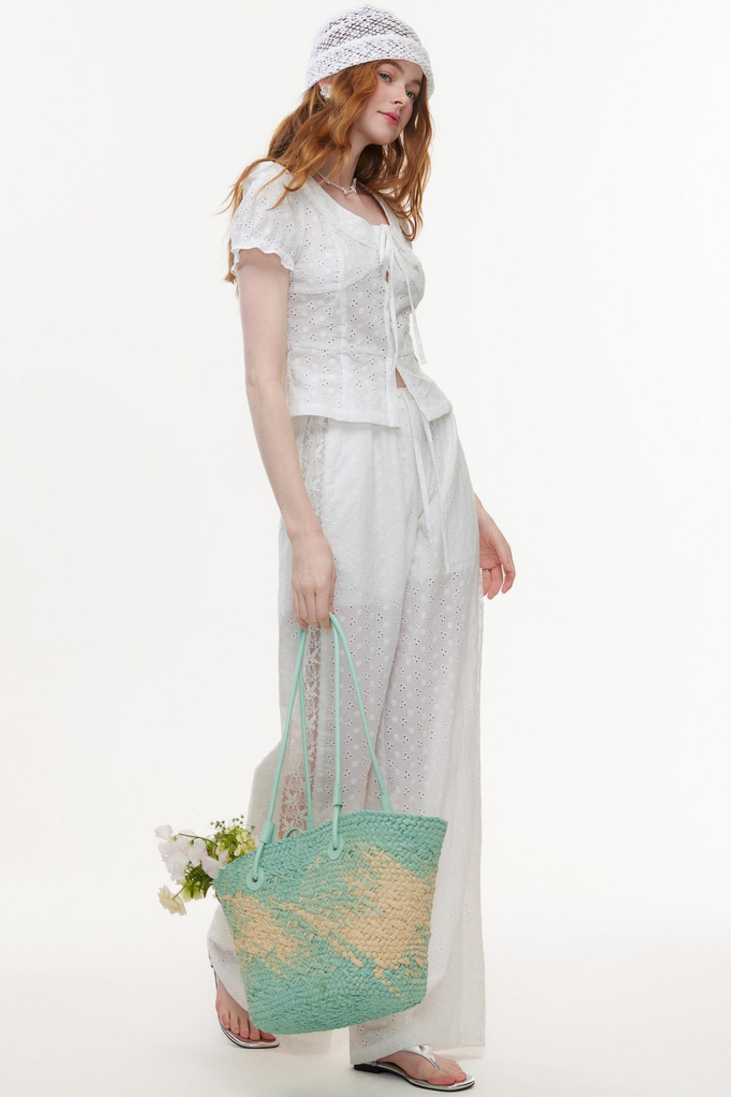 Lace Embroidered Two-Piece Set-Up