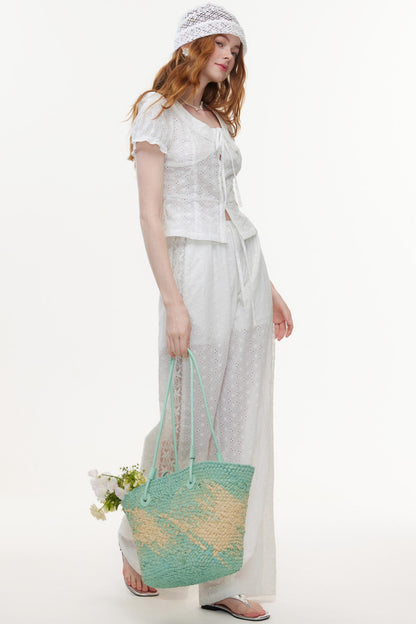 Lace Embroidered Two-Piece Set-Up