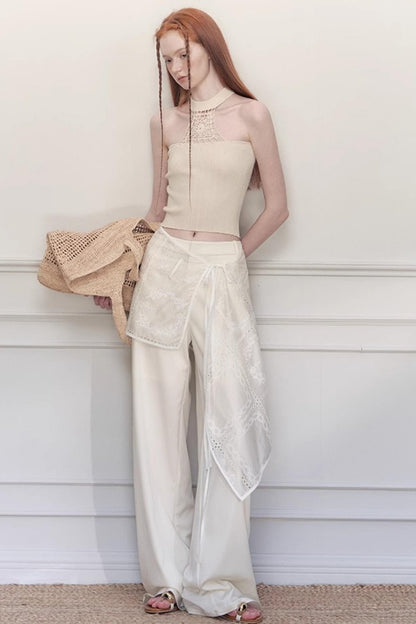 Weave Knit Bustier Top