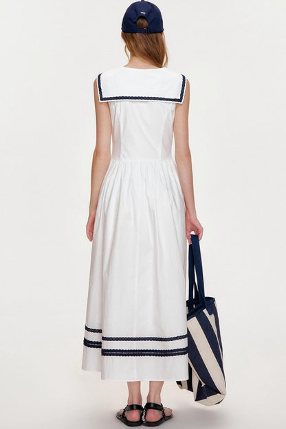 Navy Core Cotton Maxi Dress